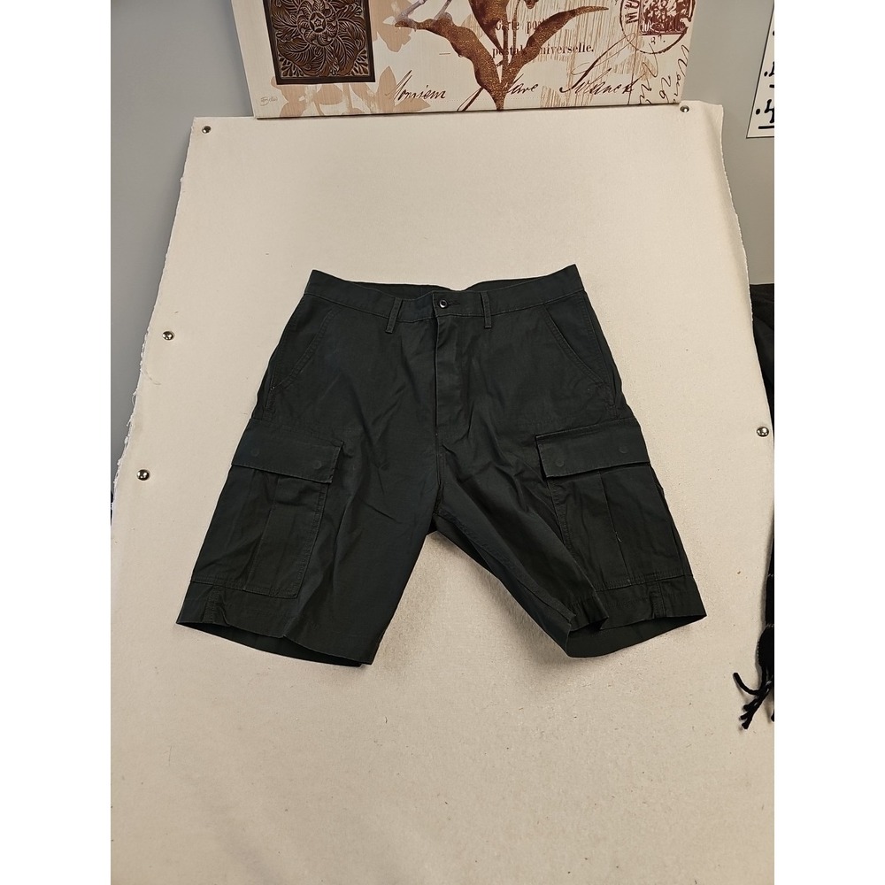 Levi Strauss & Co Mens Cargo Shorts Black W34 Utility Hiking Casual 3249